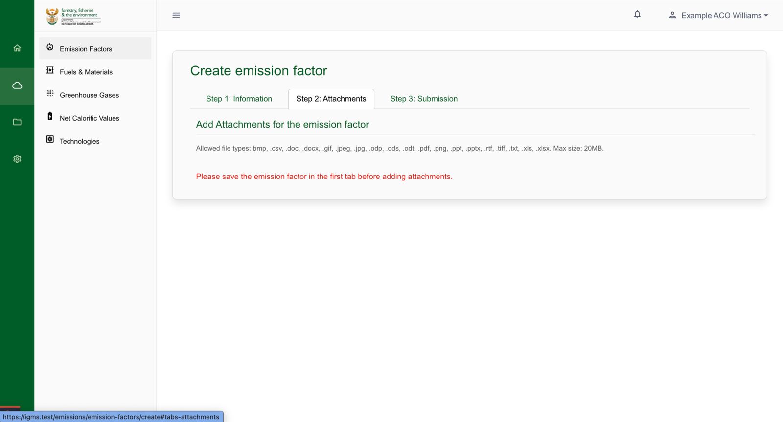 SAGERS – Government Emissions Platform screenshot 4