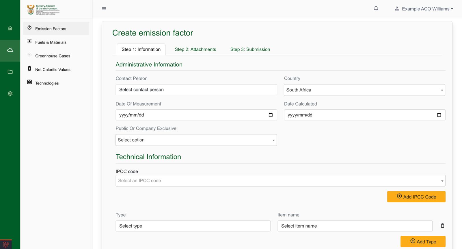 SAGERS – Government Emissions Platform screenshot 3