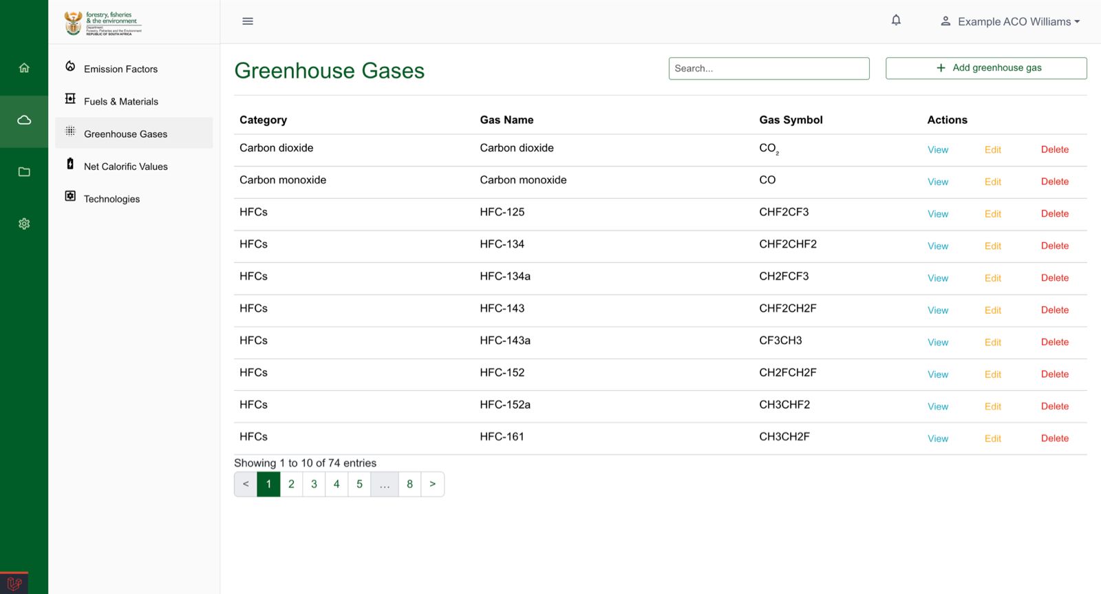 SAGERS – Government Emissions Platform screenshot 6