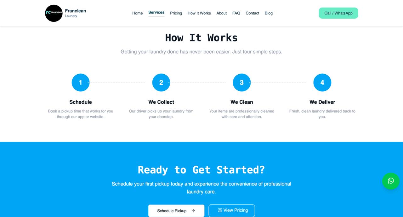 Franclean Laundry Services screenshot 2