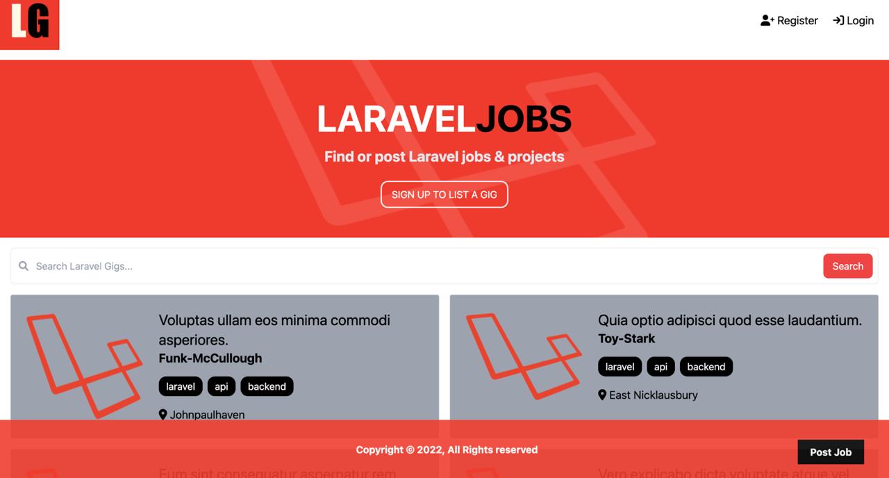 Laravel Job Posts