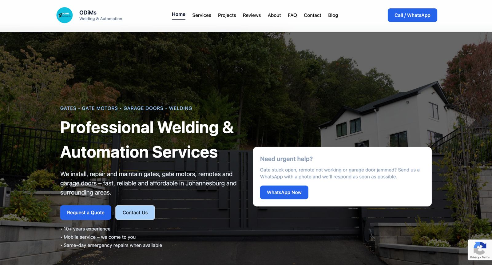 Odims Welding & Automation – Business Website